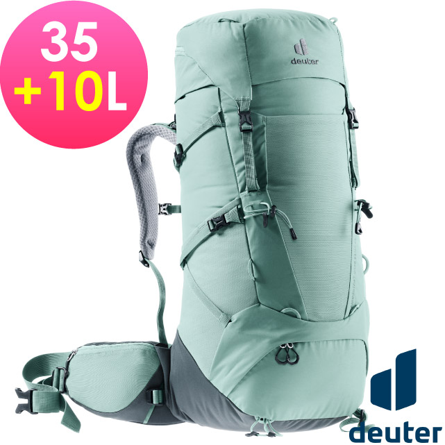 【德國 Deuter】AIRCONTACT CORE 登山健行背包 35+10SL/底部睡袋夾層/3350022 翡翠綠✿30E010